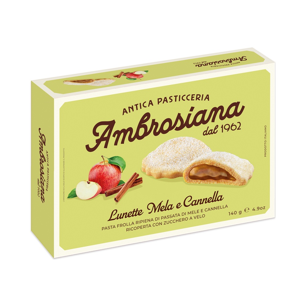 Biscuiti din aluat fraged cu mere si scortisoara, 140 g, Ambrosiana