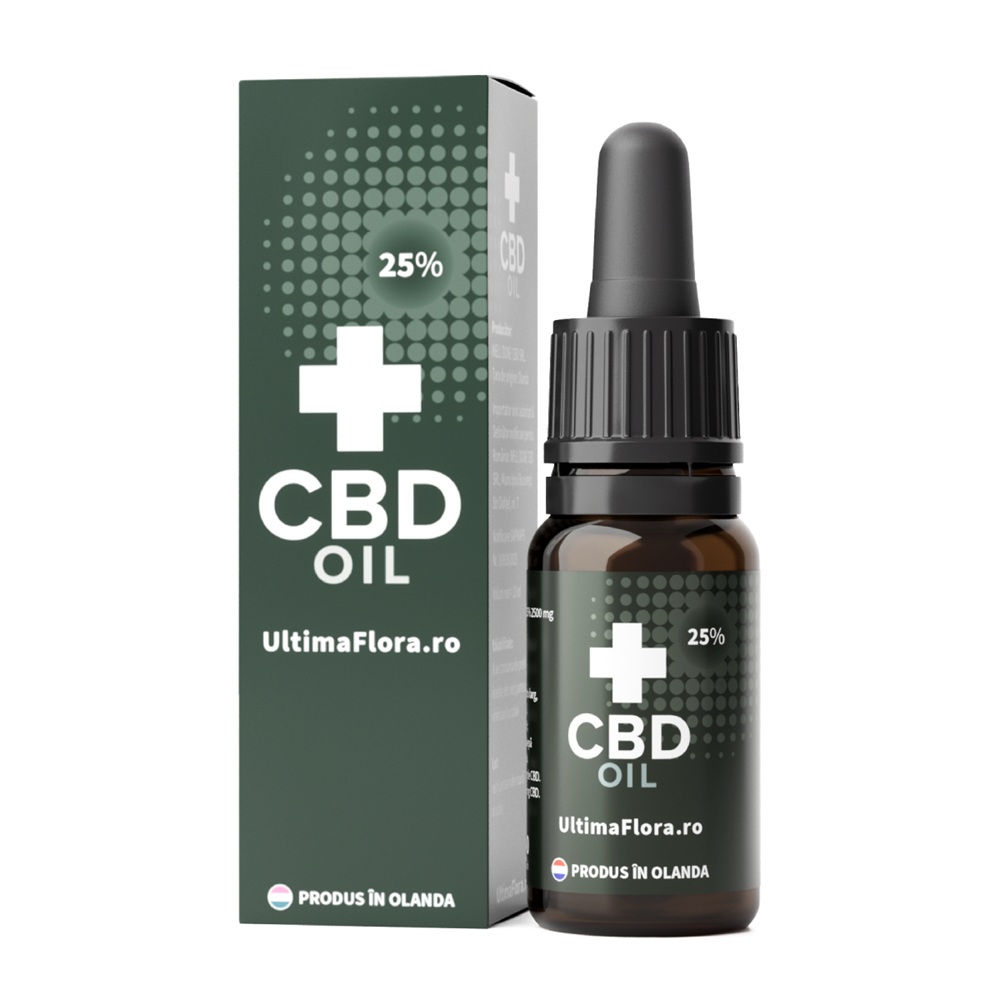 Ulei de canepa cu 25% CBD, 2500 mg, 10 ml, Ultima Flora