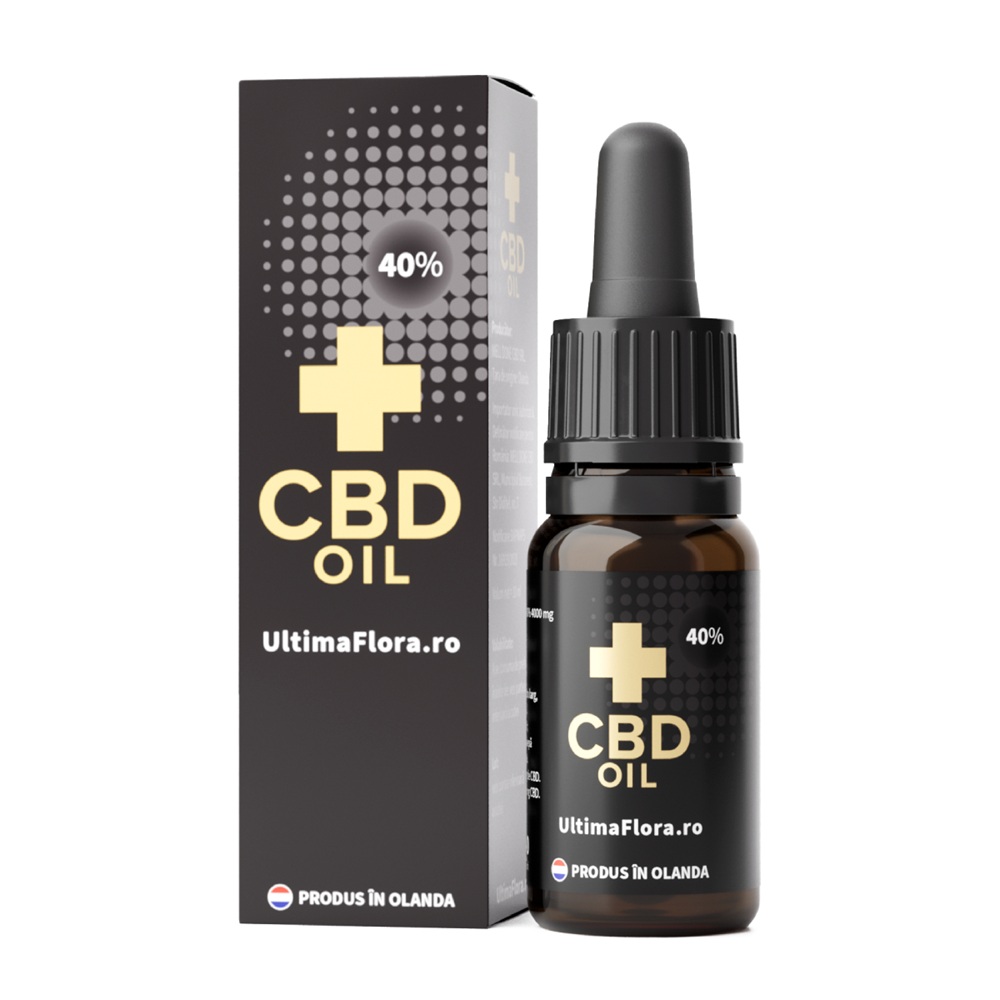 Ulei de canepa cu 40% CBD, 4000 mg, 10 ml, Ultima Flora