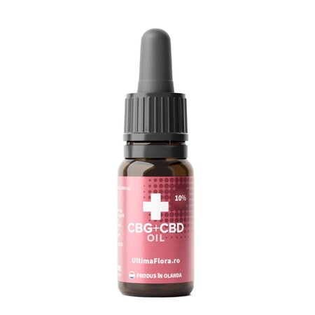 Ulei de canepa cu 10%, CBG 500 mg + CBD 500 mg, 10 ml, Ultima Flora 692192