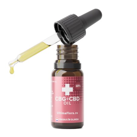 Ulei de canepa cu 10%, CBG 500 mg + CBD 500 mg, 10 ml, Ultima Flora 692191