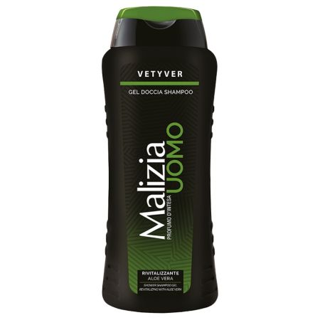 Gel de dus si sampon pentru barbati Revitalizing Vetyver, 250 ml, Malizia