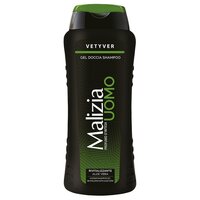 Gel de dus si sampon pentru barbati Revitalizzante Vetyver, 250 ml, Malizia