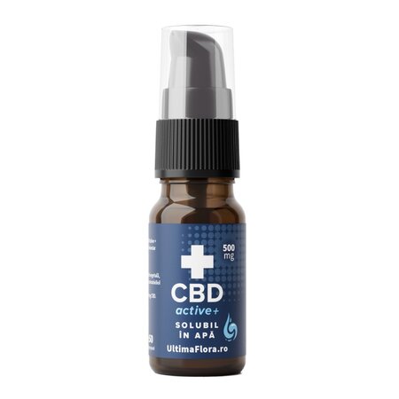 Ulei de canepa cu 5% CBD Active+, 500 mg, 10 ml, Ultima Flora 692196