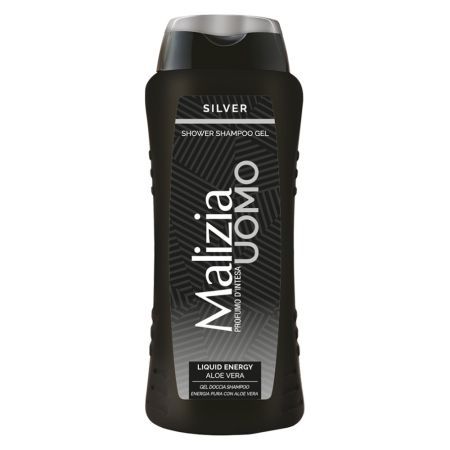 Gel de dus si sampon pentru barbati Energizing Silver, 250 ml, Malizia