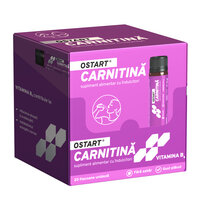 Carnitina lichida cu aroma de capsuni Ostart, 20 flacoane unidoza x 25 ml, Fiterman Pharma