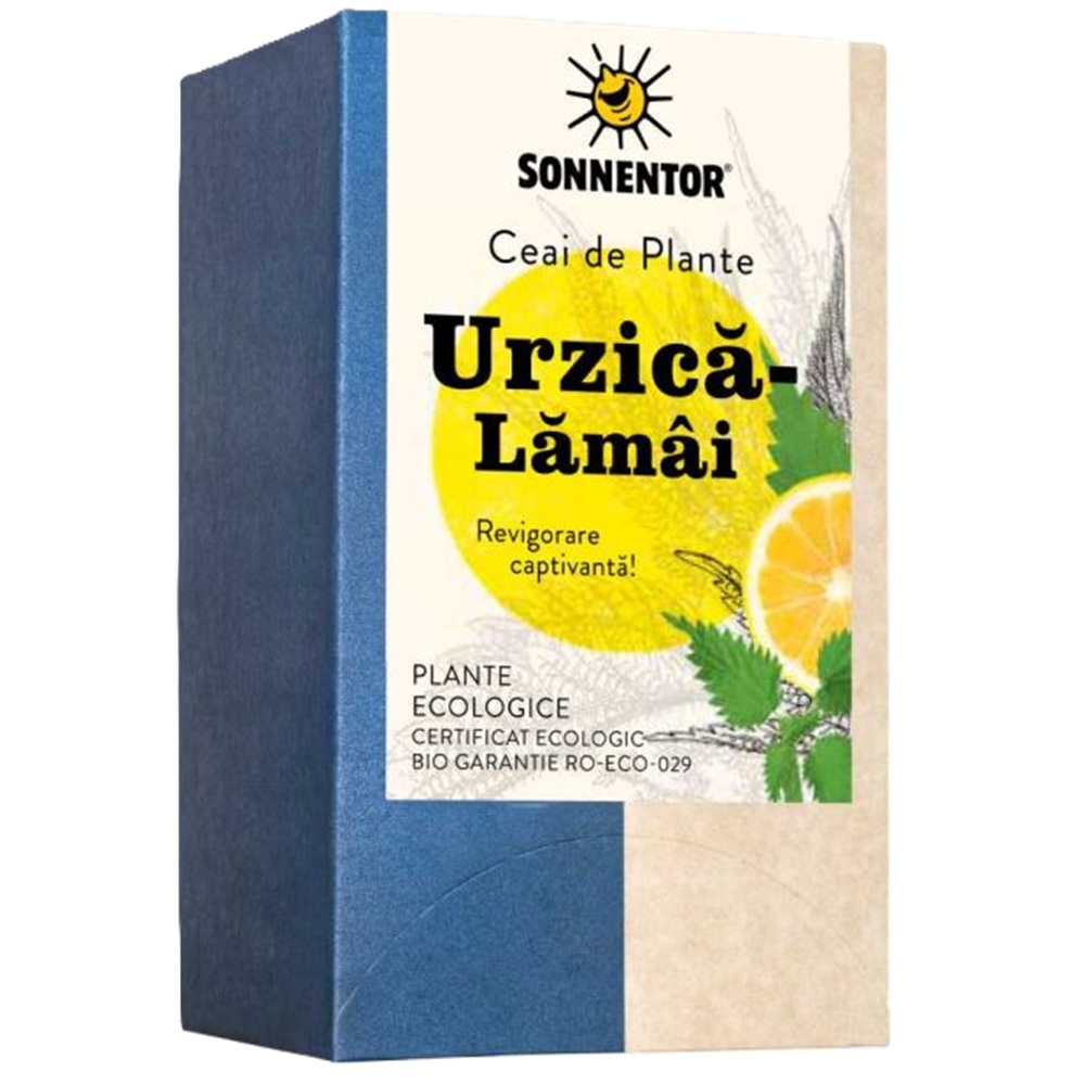 Ceai de urzica si lamaie, 18 doze, Sonnentor