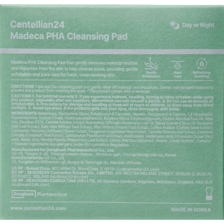 Dischete demachiante Madeca PHA Cleansing Pad, 60 bucati, Centellian 24 735468