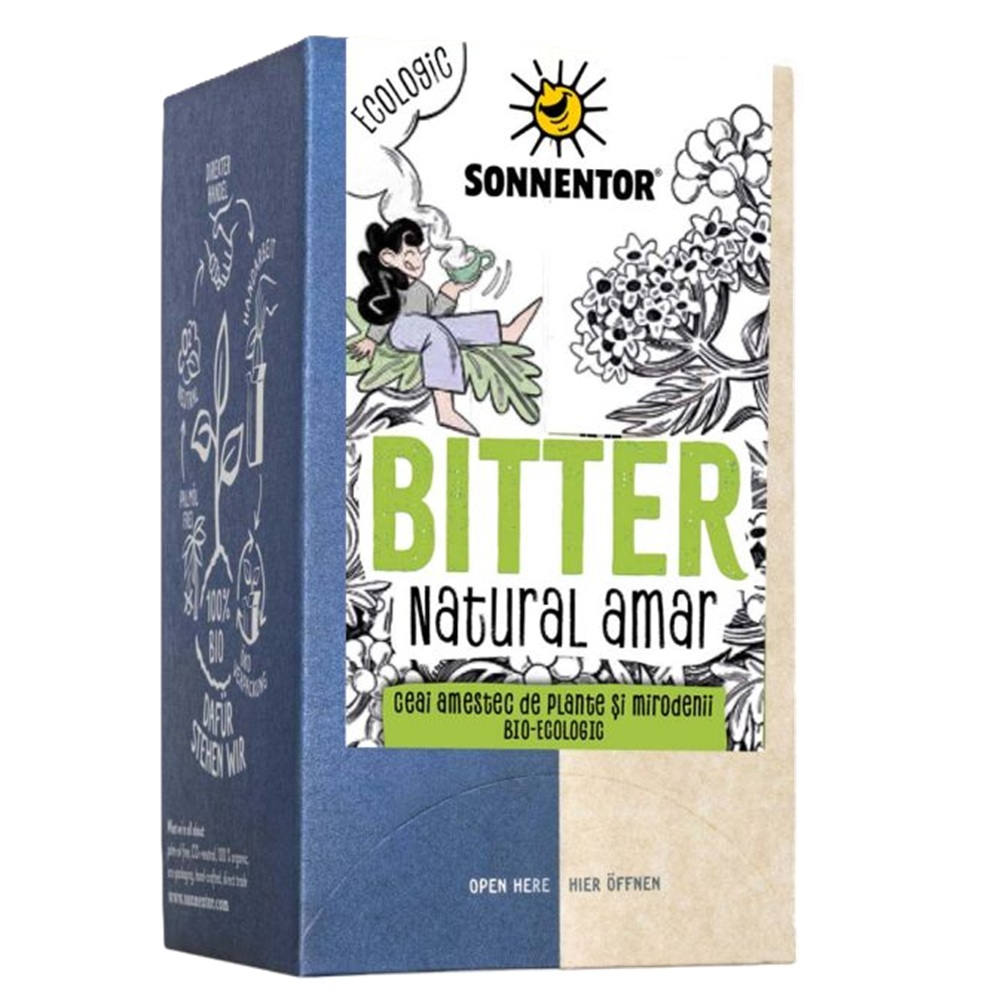 Ceai din amestec de plante si mirodenii Bitter, 18 doze, Sonnentor