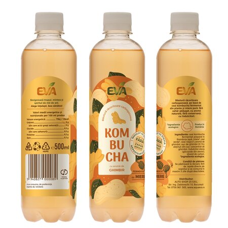 Bautura cu aroma de Ghimbir Kombucha, 500 ml, Eva 692880