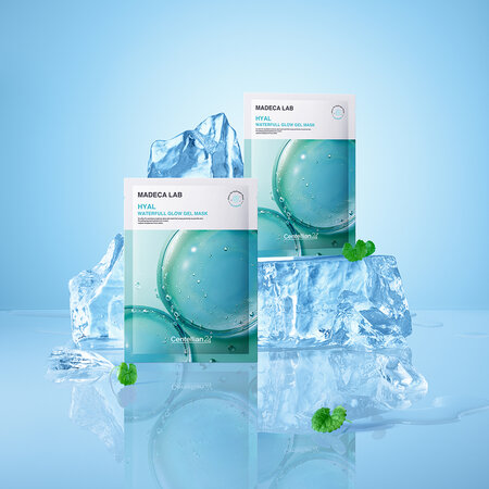 Masca tip hidrogel pentru hidratate si luminozitate, Madeca Lab Hyal Waterfull Glow, 22 g, Centellian 24 692921