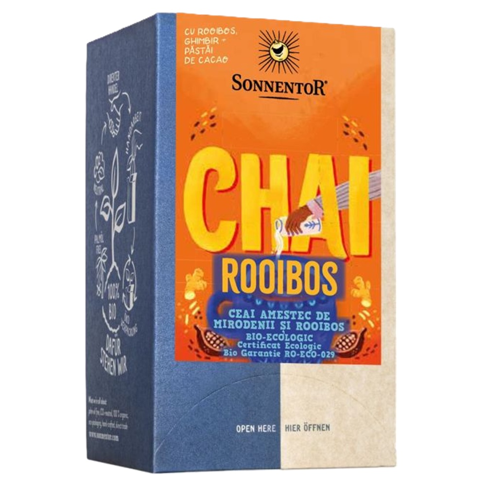 Ceai din amestec de mirodenii si rooibos Chai, 18 doze, Sonnentor