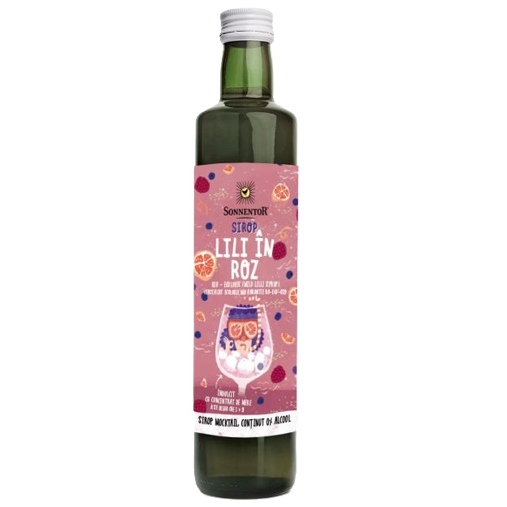 Sirop de fructe de padure si grepfrut Lili in roz, 500 ml, Sonnentor
