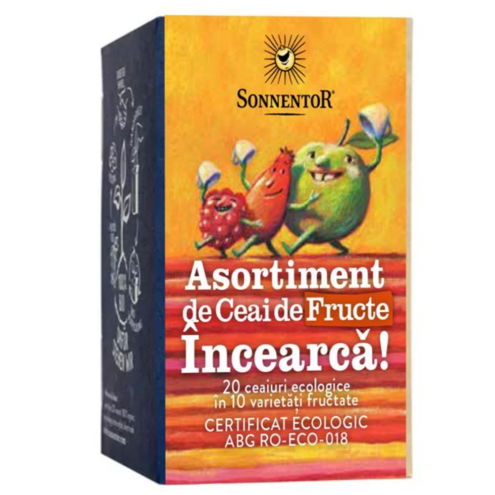 Asortiment de ceai de fructe, 20 doze, Sonnentor