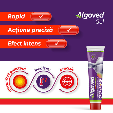 Gel rapid pentru disconfortul muscular si articular, 30 g, Algoved 697184