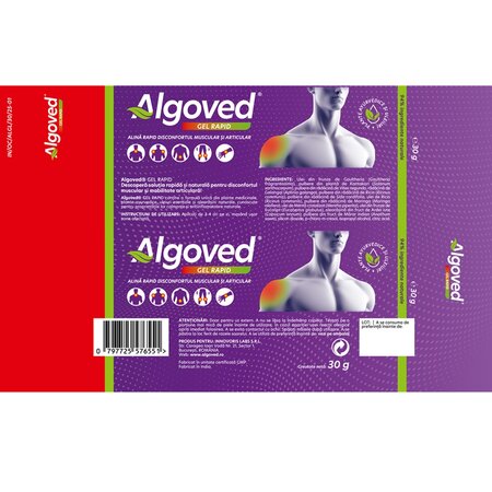 Gel rapid pentru disconfortul muscular si articular, 30 g, Algoved 707074