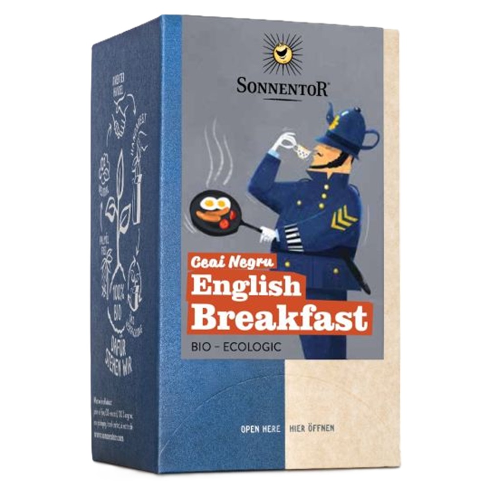 Ceai negru English Breakfast, 18 doze, Sonnentor