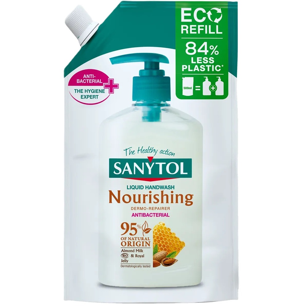 Rezerva sapun lichid de maini nutritiv si antibacterian, 500 ml, Sanytol