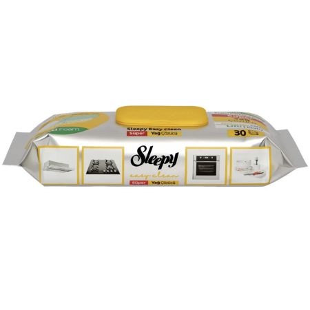Servetele umede degresante cu spuma activa Easy Clean, 30 bucati, Sleepy 693194
