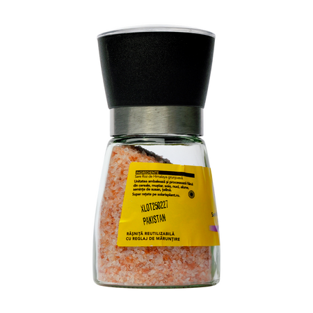 Rasnita reutilizabila cu sare de Himalaya grunjoasa, 200 g, Solaris 693362