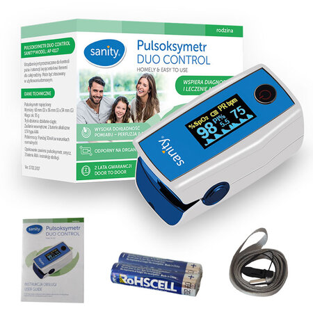 Pulsoximetru Duo Control Ecran OLED, 1 bucata, Sanity 693729