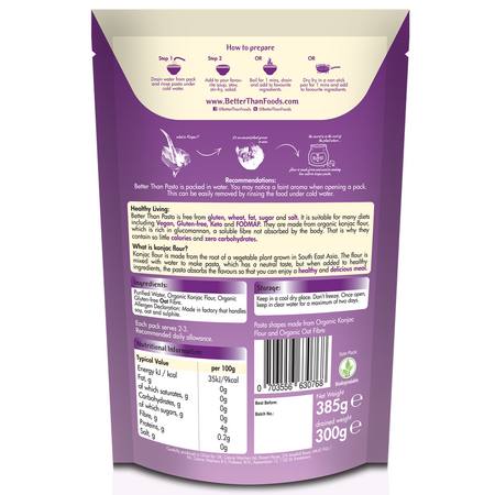 Taitei Angel Hair din faina de konjac bio, 385 g, Better Than Foods 693766