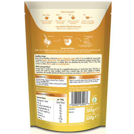 Taitei Thai din faina de konjac bio, 385 g, Better than Foods 693770