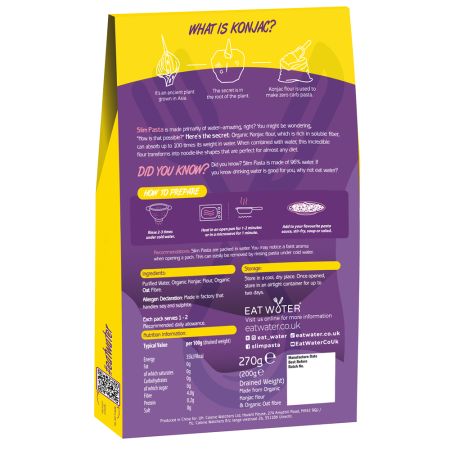 Fettucini din faina de konjac bio, 270 g, Slim Pasta 693776