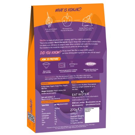 Orez din faina de konjac bio, 270 g, Slim Rice 693778
