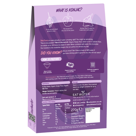 Foi de lasagna din faina de konjac bio, 270 g, Slim Rice 693780
