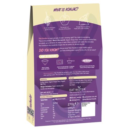Taitei Thai din faina de konjac bio, 270 g, Slim Pasta 693784