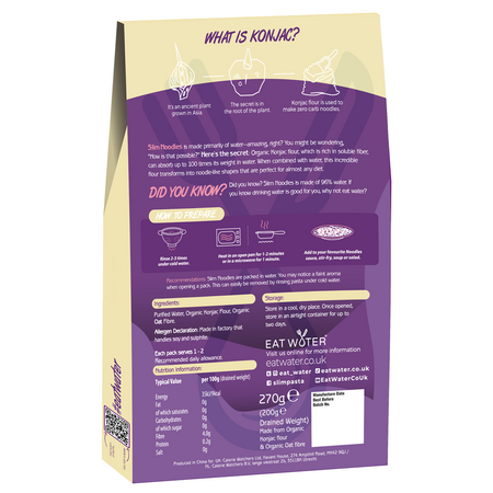 Taitei Thai din faina de konjac bio, 270 g, Slim Pasta 693784