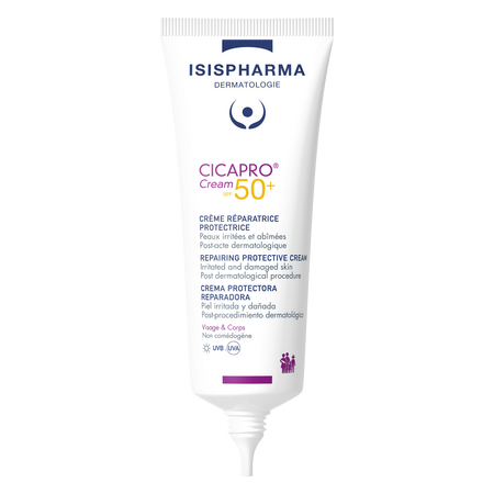 Crema reparatoare cu protectie solara SPF50+ Cicapro, 40 ml, Isispharma 693815