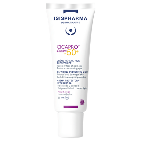 Crema reparatoare cu protectie solara SPF50+ Cicapro, 40 ml, Isispharma