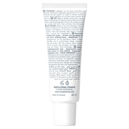 Crema reparatoare cu protectie solara SPF50+ Cicapro, 40 ml, Isispharma 693814