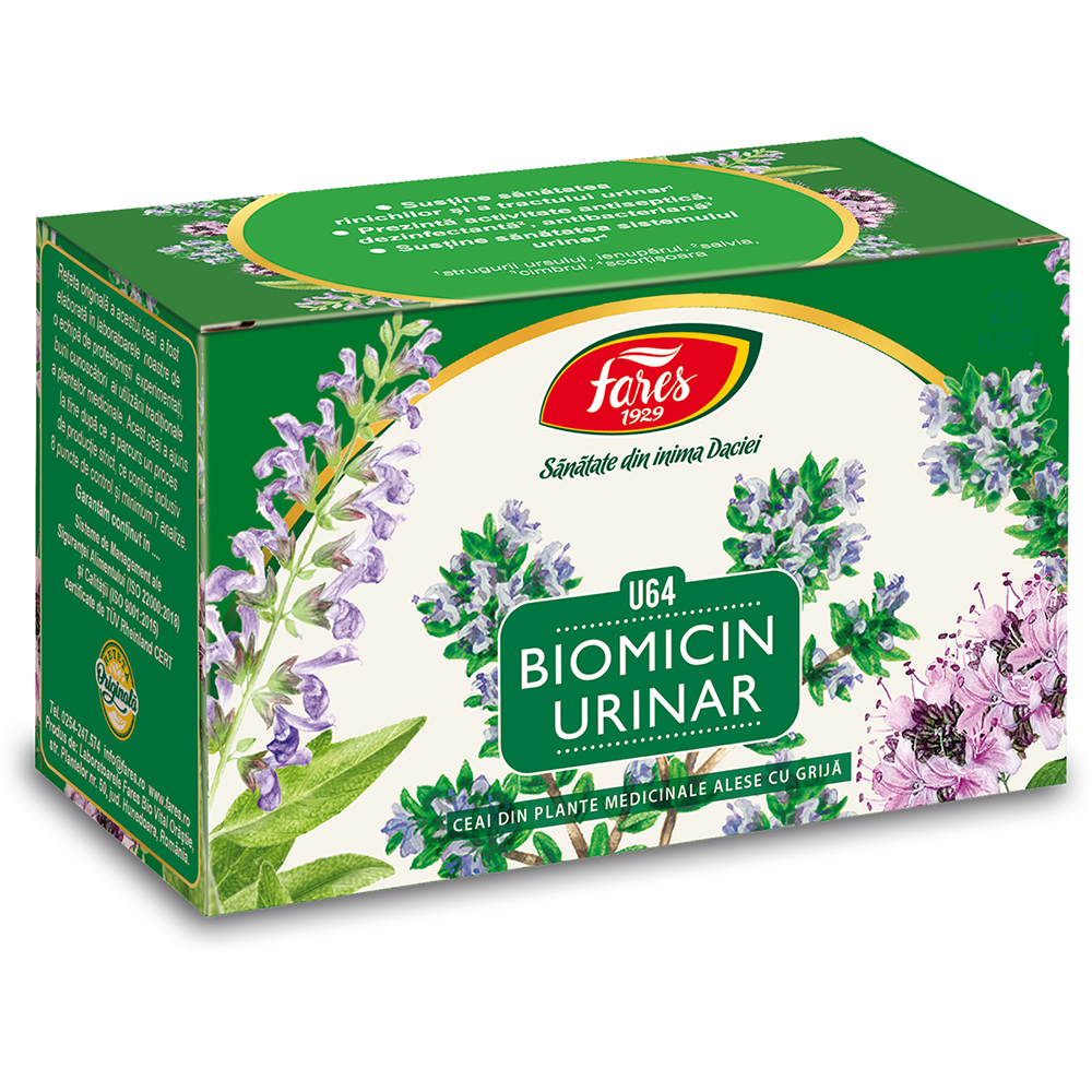 Ceai Biomicin Urinar, 20 plicuri, Fares