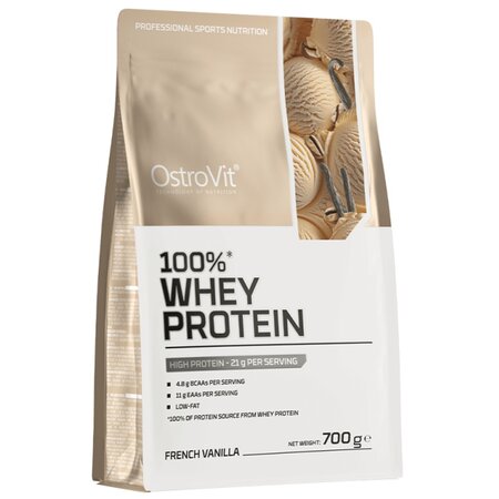 Proteina din zer cu aroma de vanilie Whey Protein French Vanilla, 700 g, OstroVit 693906