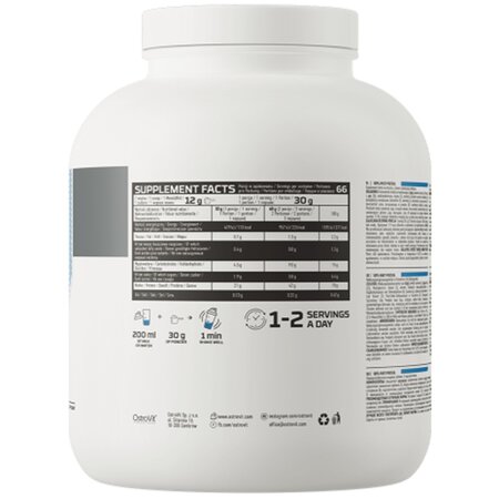 Proteina din zer cu aroma de vanilie Whey Protein French Vanilla, 2000 g, OstroVit 693931