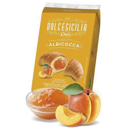 Croissant cu gem de caise Dolcesicilia, 6 bucati x 45 g, Dais 693982