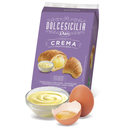 Croissant cu crema de vanilie Dolcesicilia, 6 bucati x 45 g, Dais 693994