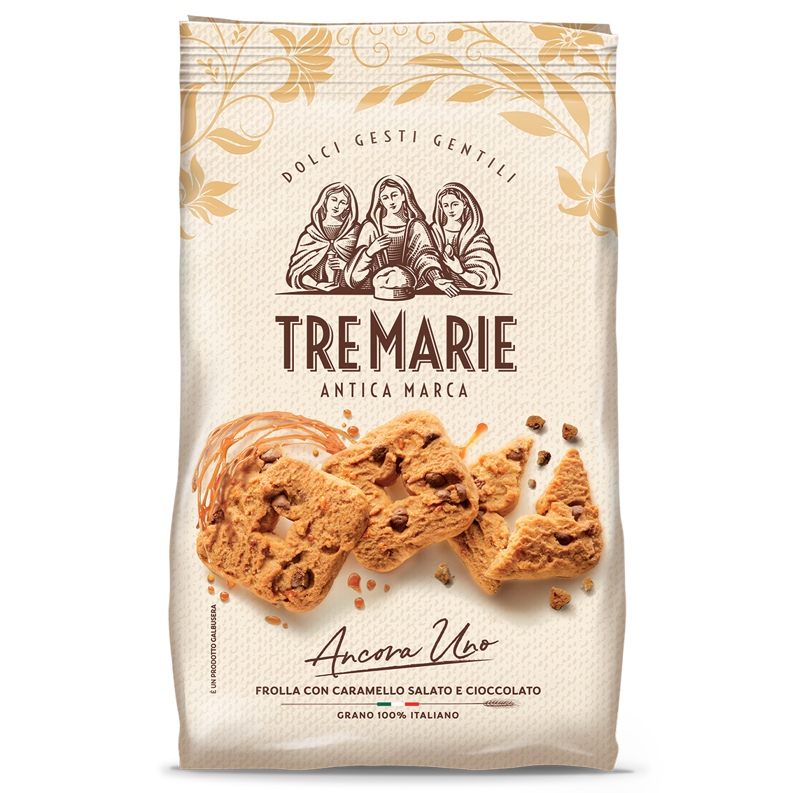 Biscuiti cu caramel si bucati de ciocolata, 315 g, Tre Marie