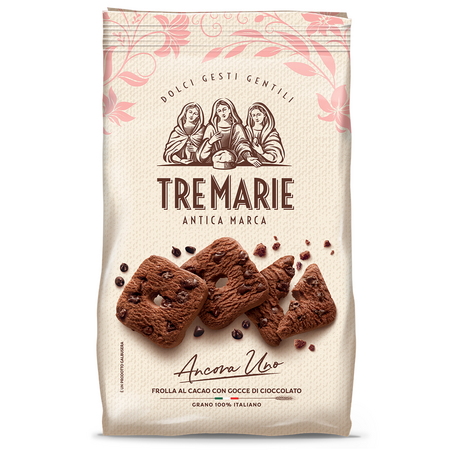 Biscuiti cu cacao si bucati de ciocolata, 315 g, Tre Marie