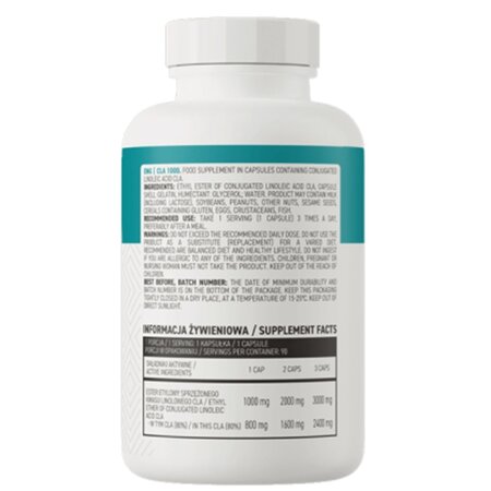 Acid linoleic conjugat CLA 1000, 90 capsule, OstroVit 694087