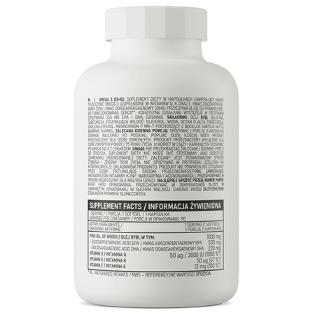 Omega 3 cu D3 + K2, 90 capsule moi, OstroVit 734838