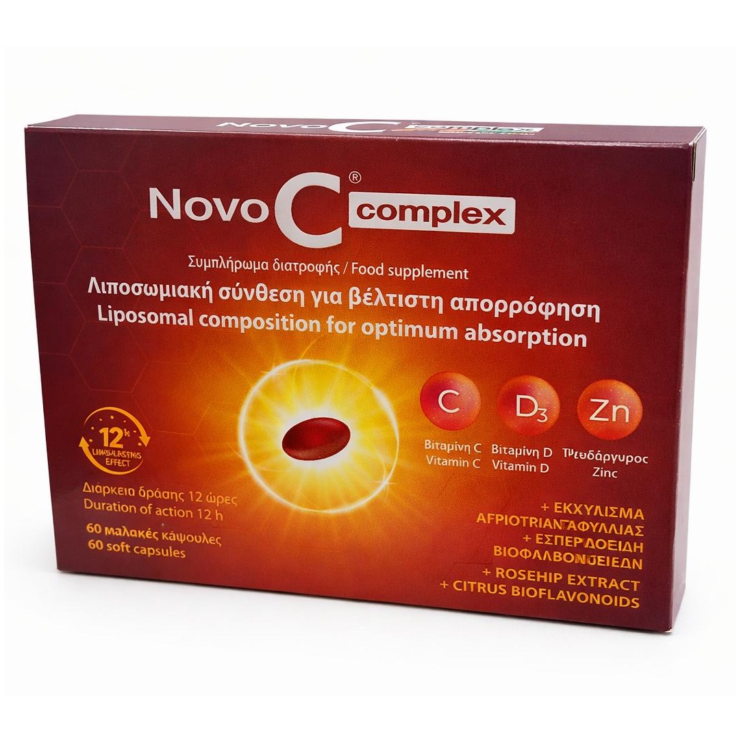 Complex de vitamine lipozomale Novo C, 60 capsule gelatinoase moi, ND Medhealth