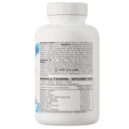 Vitamina B Complex, 90 tablete, OstroVit 694149
