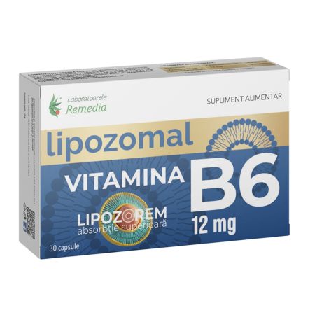 Vitamina B6 lipozomala, 12 mg, 30 capsule, Remedia