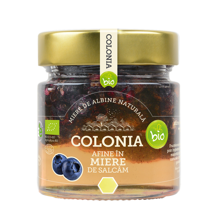 Afine in miere de salcam BIO, 250g, Colonia
