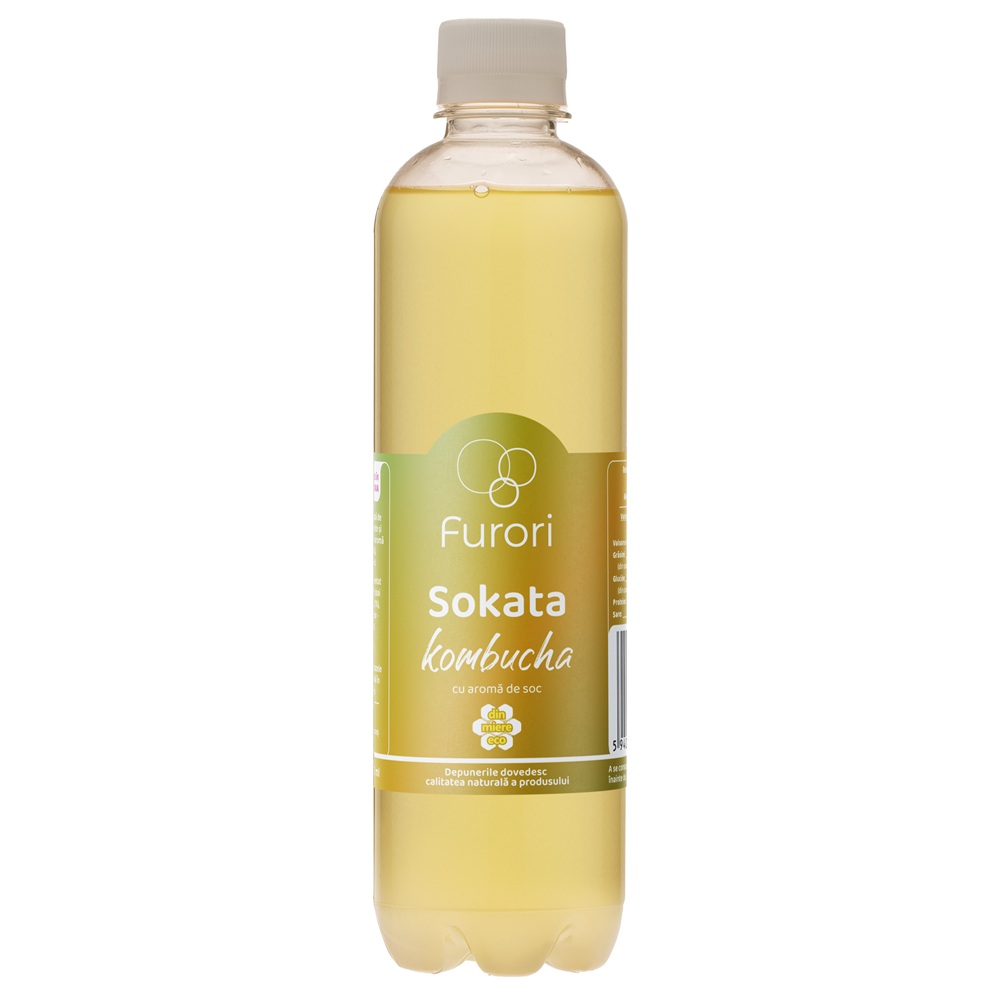 Kombucha cu aroma de soc Sokata, 500 ml, Furori