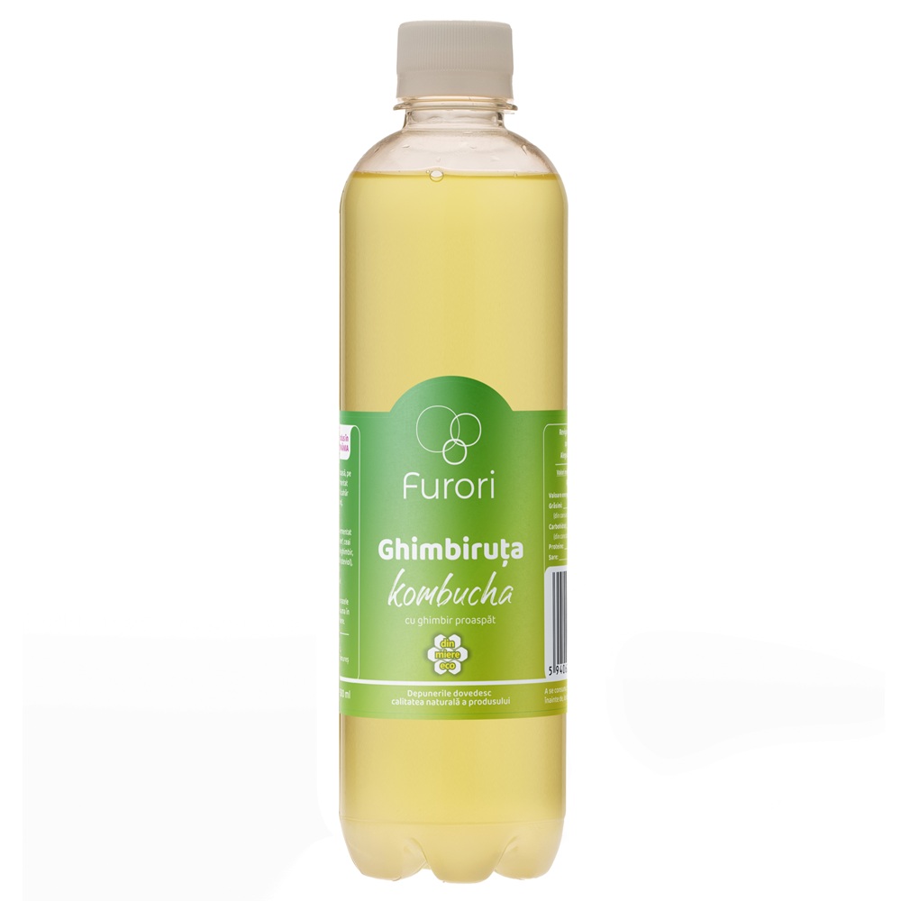 Kombucha cu aroma de ghimbir Ghimbiruta, 500 ml, Furori